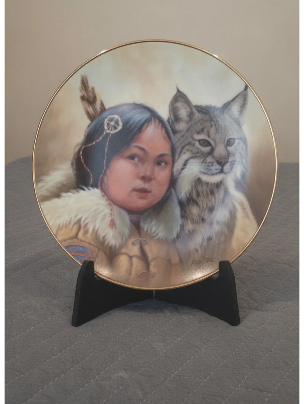 Ardalt Porcelain Collector Plate Winter Scouts by Perillo Signature 1985